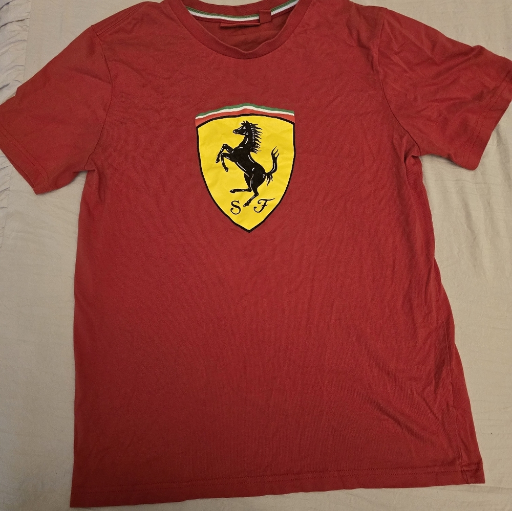 Ferrari Red T-Shirt with Logo
